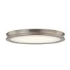 Fusion Bevel 16 in. 1-Light Brushed Brass LED Flush-Mount with Opal Glass Shade by Justice Design -Justice Design Sales brushed brass justice design flush mount lights fsn 4182 opal brss 64 1000