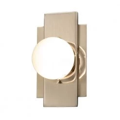 Fusion Luna ADA 3.5 in. Brushed Brass LED Wall Sconce with Clear Glass Shade by Justice Design