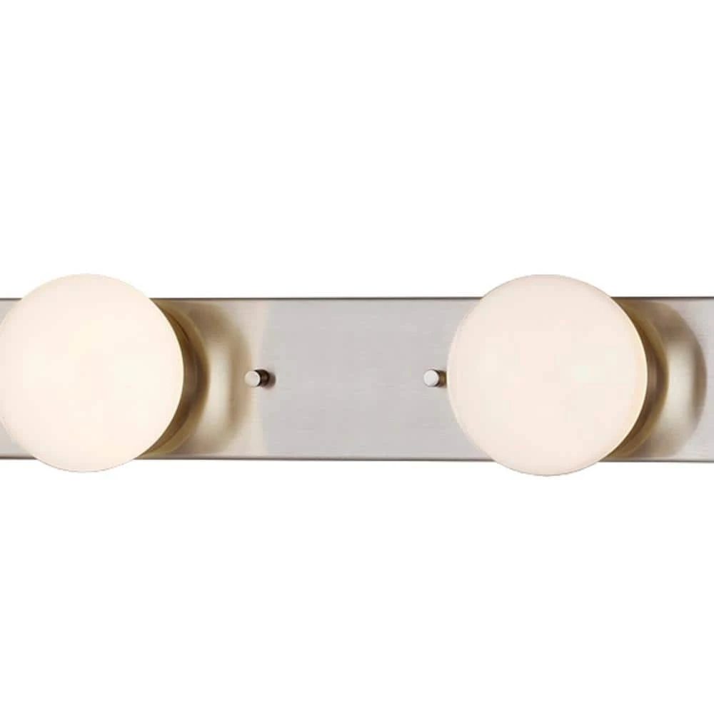 4 Brushed Nickel, Clear with Opal Backing LED Light Wall Sconce by Justice Design 4 4 Brushed Nickel, Clear with Opal Backing LED Light Wall Sconce by Justice Design - Image 2