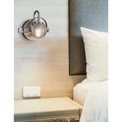 1-Light Brushed Nickel, Clear with Opal Backing Wall Sconce by Justice Design -Justice Design Sales brushed nickel clear with opal backing justice design vanity lighting fsn 8061 clop nckl 31 1000