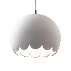 Radiance Collection 1-Light Brushed Nickel Shaded Pendant Light by Justice Design