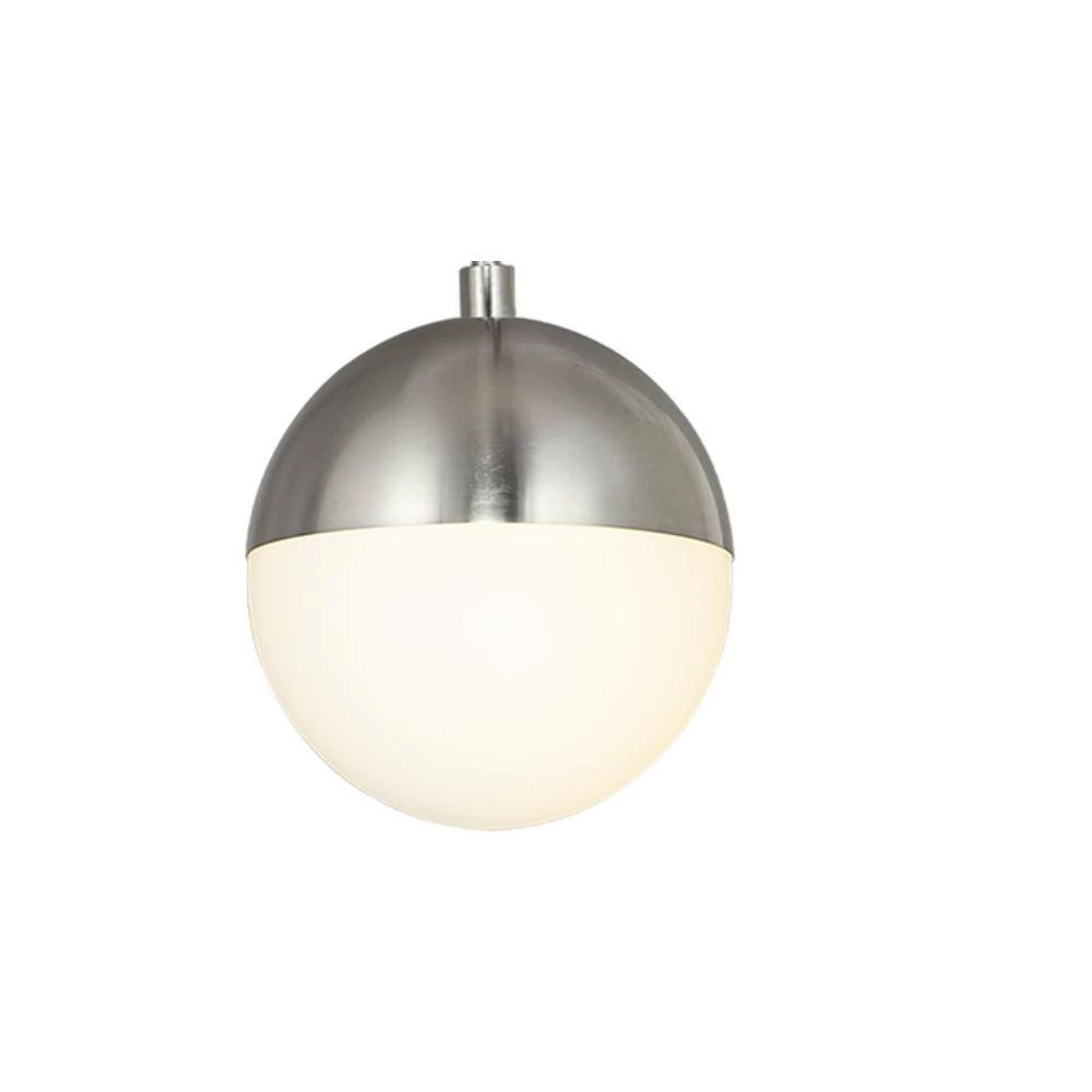 Fusion Ion 5-Watt Integrated LED Brushed Nickel Pendant with Opal Glass Shade by Justice Design 4 Fusion Ion 5-Watt Integrated LED Brushed Nickel Pendant with Opal Glass Shade by Justice Design - Image 2