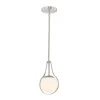 Fusion Pearl 5-Watt Integrated LED Brushed Nickel Mini-Pendant with Opal Glass Shade by Justice Design