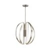 300-Watt Integrated LED Brushed Nickel Chandelier by Justice Design -Justice Design Sales brushed nickel justice design chandeliers nsh 4301 nckl 64 1000