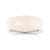 Acryluxe Crossbar 18 in. 3-Light Brushed Nickel Close-to-Ceiling Drum Flush Mount with Opal Acrylic Shade by Justice Design -Justice Design Sales brushed nickel justice design flush mount lights acr 9523 opal nckl 64 1000