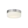 Fusion Pixel 5 in. 1-Light Brushed Nickel Round LED Flush-Mount with Opal Glass Shade by Justice Design -Justice Design Sales brushed nickel justice design flush mount lights fsn 4130 opal nckl 64 1000