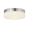 Fusion Pixel 9 in. 1-Light Brushed Nickel Round LED Flush-Mount with Opal Glass Shade by Justice Design