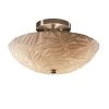 Porcelina 14 in. 2-Light Brushed Nickel Semi-Flush Mount with Bamboo Shade by Justice Design 2 Porcelina 14 in. 2-Light Brushed Nickel Semi-Flush Mount with Bamboo Shade by Justice Design -Justice Design Sales brushed nickel justice design flush mount lights pna 9690 35 bmbo nckl 64 1000