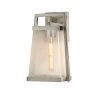 Fusion Obispo 1-Light Brushed Nickel Outdoor Wall Sconce with Seeded Glass Shade by Justice Design -Justice Design Sales brushed nickel justice design outdoor sconces fsn 7694w seed nckl 64 1000