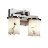 Dakota 13 in. W 2-Light Brushed Nickel Vanity Light with Broken Rim Shade by Justice Design -Justice Design Sales brushed nickel justice design vanity lighting fal 8772 12 nckl 64 1000