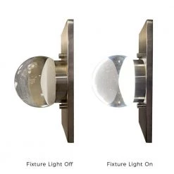 Fusion Luna ADA 3.5 in. Brushed Nickel LED Wall Sconce with Clear Glass Shade by Justice Design -Justice Design Sales brushed nickel justice design vanity lighting fsn 4041 clop nckl 4f 1000