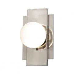Fusion Luna ADA 3.5 in. Brushed Nickel LED Wall Sconce with Clear Glass Shade by Justice Design