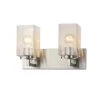 Fusion Vice 15 in. 2-Light Brushed Nickel Vanity Light Bar with Seeded Glass Shade by Justice Design -Justice Design Sales brushed nickel justice design vanity lighting fsn 8942 15 seed nckl 64 1000