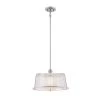 1-Light Integrated LED Brushed Nickel, Seeded Shaded Pendant Light by Justice Design -Justice Design Sales brushed nickel seeded justice design chandeliers fsn 4424 seed nckl 64 1000