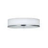 15 in. Brushed Nickel, White Linen Fabric LED Semi-Flush Mount by Justice Design -Justice Design Sales brushed nickel white linen fabric justice design flush mount lights fab 4460 whte nckl 64 1000