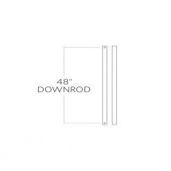 48 in. Brushed Pewter Extension Downrod, 1/2 in. Inside Diameter by Monte Carlo