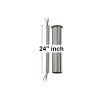 Minimalist 24 in. Brushed Steel Extension Downrod for Minimalist or Minimalist Max Ceiling Fan, Includes Decorative Tube by Monte Carlo -Justice Design Sales brushed steel monte carlo ceiling fan downrods drm24bs 64 1000