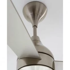 Streaming Smart 60 in. LED Indoor/Outdoor Brushed Steel Ceiling Fan with Remote Control and Reversible Motor by Monte Carlo -Justice Design Sales brushed steel monte carlo ceiling fans with lights 3stmsm60bsd 66 1000