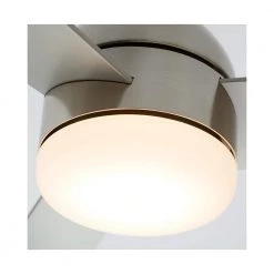 Streaming Smart 60 in. LED Indoor/Outdoor Brushed Steel Ceiling Fan with Remote Control and Reversible Motor by Monte Carlo -Justice Design Sales brushed steel monte carlo ceiling fans with lights 3stmsm60bsd 77 1000