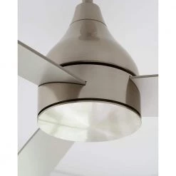 Streaming Smart 60 in. LED Indoor/Outdoor Brushed Steel Ceiling Fan with Remote Control and Reversible Motor by Monte Carlo -Justice Design Sales brushed steel monte carlo ceiling fans with lights 3stmsm60bsd fa 1000