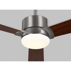 Rozzen 44 in. Indoor Brushed Steel Ceiling Fan with Silver Blades and Remote by Monte Carlo -Justice Design Sales brushed steel monte carlo ceiling fans without lights 3rozr44bs fa 1000