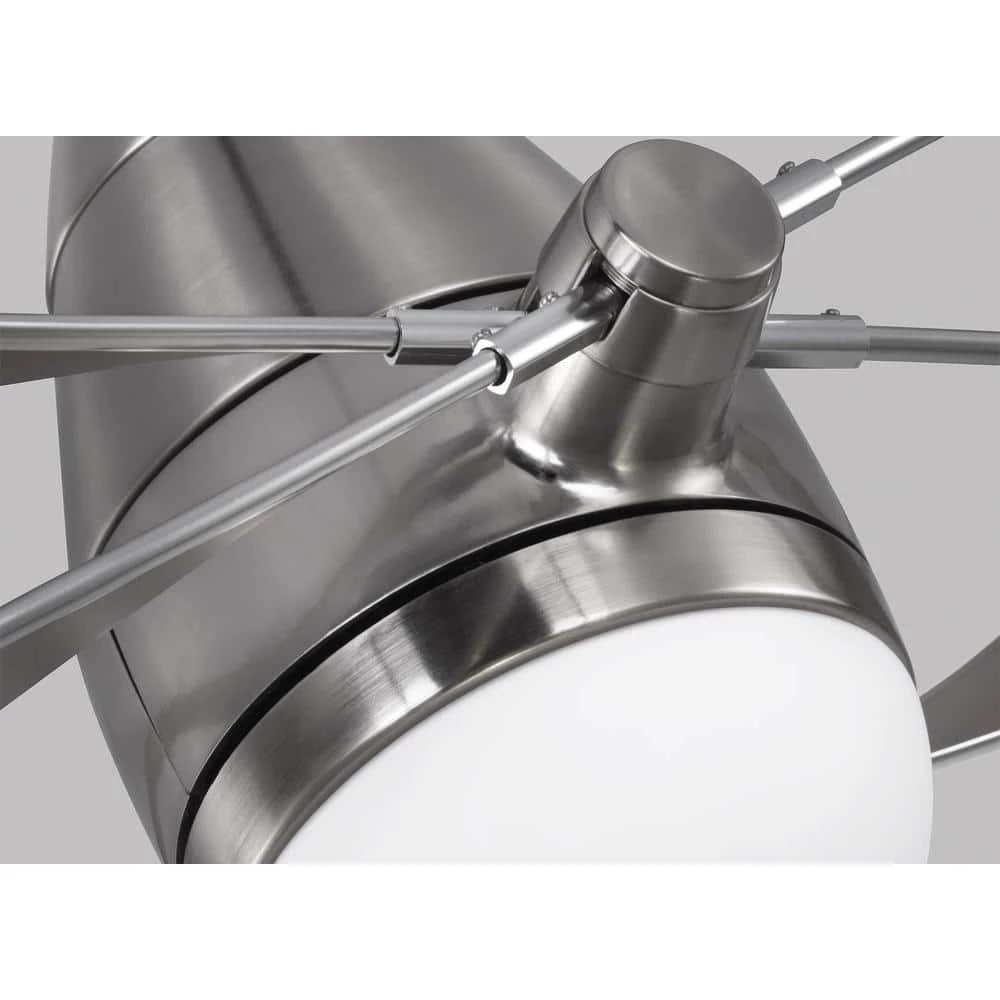 Butterfly 54 in. Integrated LED Indoor/Outdoor Brushed Steel Ceiling Fan Silver Blades and Remote Control by Monte Carlo 9 Butterfly 54 in. Integrated LED Indoor/Outdoor Brushed Steel Ceiling Fan Silver Blades and Remote Control by Monte Carlo - Image 7