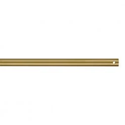 12 in. Burnished Brass Extension Downrod, 1/2 in. Inside Diameter by Monte Carlo