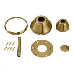 Maverick Ceiling Fan Burnished Brass Custom Finish Canopy and Trim Hardware Kit for Maverick 88" or 99" Sizes by Monte Carlo