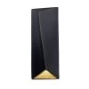 Ambiance Collection 2-Light Carbon Matte Black/Champagne Gold Solar LED Outdoor Wall Lantern Sconce by Justice Design -Justice Design Sales carbon matte black champagne gold justice design outdoor sconces cer 5897w cbgd 64 1000