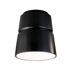 Radiance 1-Light Black LED Outdoor Flush Mount Light by Justice Design