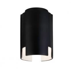 Radiance 1-Light Black LED Outdoor Flush Mount Light by Justice Design
