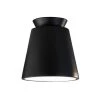 Radiance 1-Light Black Outdoor Flush Mount Light by Justice Design -Justice Design Sales carbon matte black justice design outdoor flush mount lights cer 6170w crb 64 1000