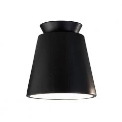 Radiance 1-Light Black Outdoor Flush Mount Light by Justice Design