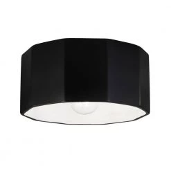 Radiance 1-Light Black Outdoor Flush Mount Light by Justice Design