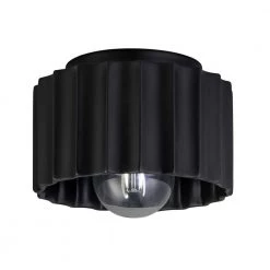 Radiance Collection 1-Light Black Outdoor Flush Mount Light by Justice Design