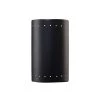 Ambiance 1-Light Carbon Matte Black Solar LED Outdoor Wall Lantern Sconce by Justice Design -Justice Design Sales carbon matte black justice design outdoor sconces cer 0990w crb 64 1000