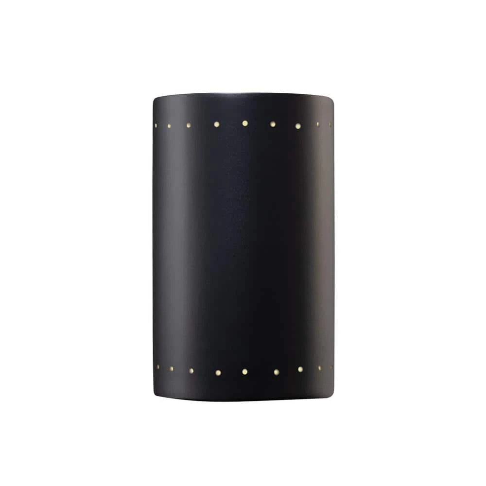 Ambiance 1-Light Carbon Matte Black Solar LED Outdoor Wall Lantern Sconce by Justice Design 3 Ambiance 1-Light Carbon Matte Black Solar LED Outdoor Wall Lantern Sconce by Justice Design