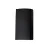 Ambiance 1-Light Carbon Matte Black Solar LED Outdoor Wall Lantern Sconce by Justice Design