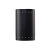 Ambiance 1-Light Carbon Matte Black Wall Sconce by Justice Design -Justice Design Sales carbon matte black justice design vanity lighting cer 5290 crb 64 1000