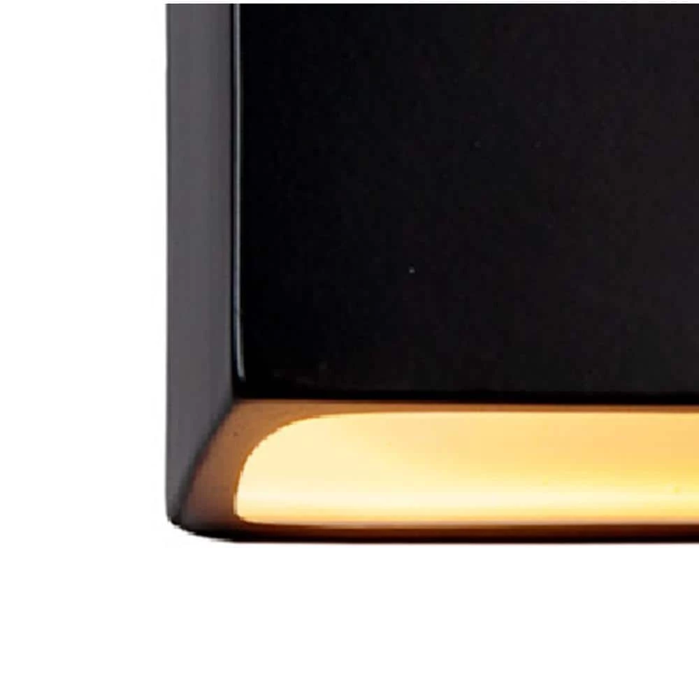 Ambiance 1-Light Carbon Matte Black Ceramic Wall Sconce by Justice Design 4 Ambiance 1-Light Carbon Matte Black Ceramic Wall Sconce by Justice Design - Image 2