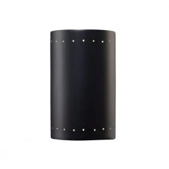 Ambiance 1-Light Carbon Matte Black Wall Sconce by Justice Design