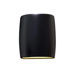 Ambiance 1-Light Carbon Matte Black Wall Sconce by Justice Design