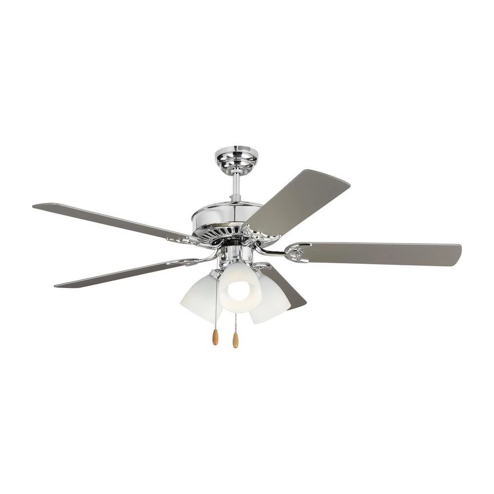 Haven LED 3 52 in. Indoor Chrome Ceiling Fan with Light Kit by Monte Carlo 7 Haven LED 3 52 in. Indoor Chrome Ceiling Fan with Light Kit by Monte Carlo - Image 5