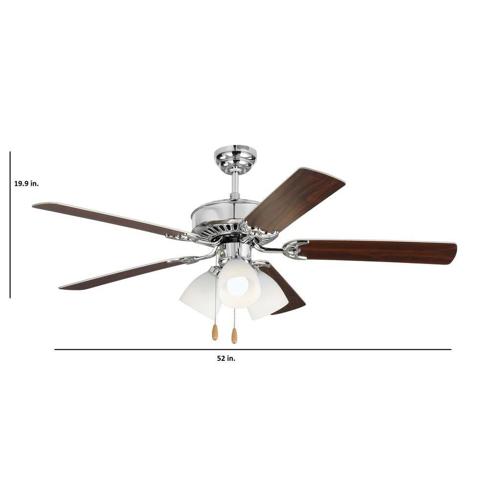 Haven LED 3 52 in. Indoor Chrome Ceiling Fan with Light Kit by Monte Carlo 13 Haven LED 3 52 in. Indoor Chrome Ceiling Fan with Light Kit by Monte Carlo - Image 11