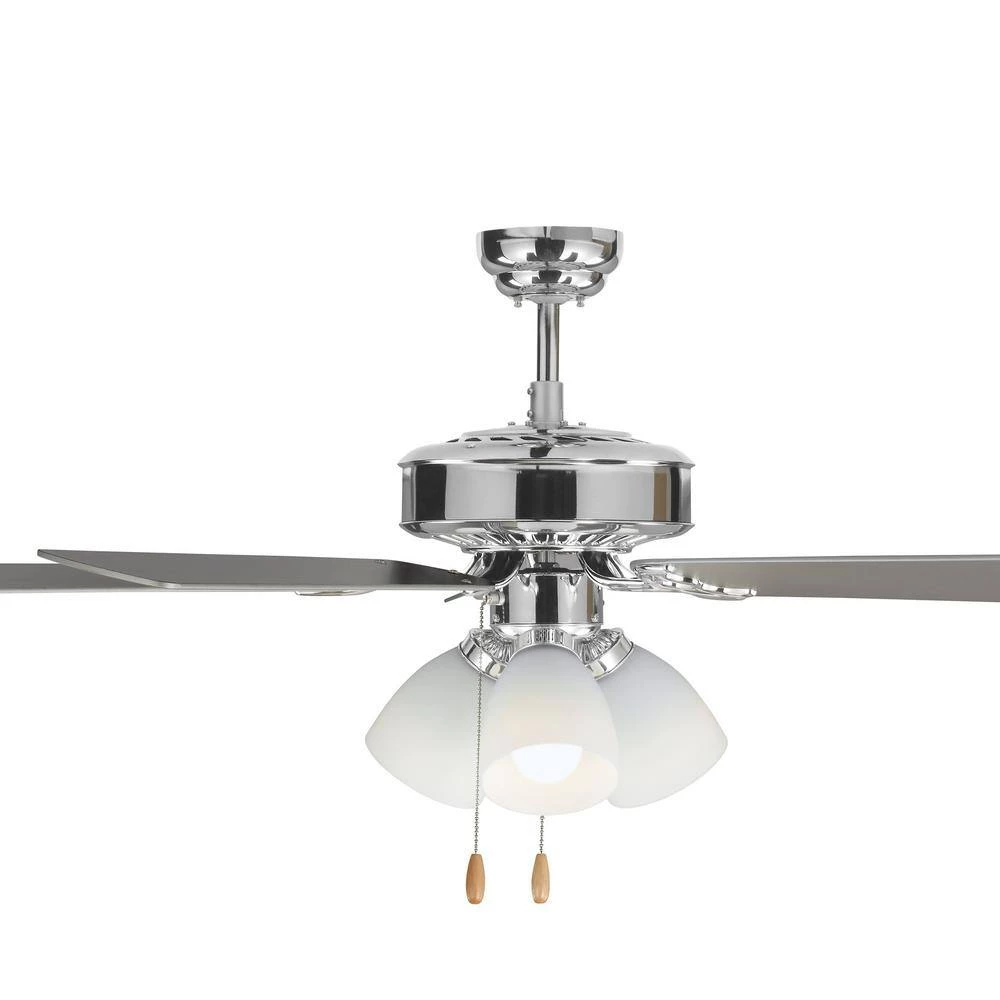 Haven LED 3 52 in. Indoor Chrome Ceiling Fan with Light Kit by Monte Carlo 9 Haven LED 3 52 in. Indoor Chrome Ceiling Fan with Light Kit by Monte Carlo - Image 7