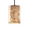 Alabaster Rocks 1-Light Dark Bronze Pendant with Alabaster Rocks Shade by Justice Design -Justice Design Sales dark bronze justice design chandeliers alr 8815 10 dbrz 64 1000