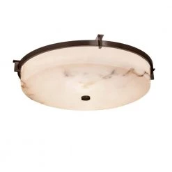 LumenAria - Era Family 20.75 in. 3-Light Dark Bronze Flush Mount by Justice Design