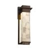 Alabaster Rocks Pacific Dark Bronze LED Outdoor Wall Lantern Sconce with Alabaster Rocks Shade by Justice Design -Justice Design Sales dark bronze justice design outdoor sconces alr 7544w dbrz 64 1000