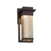 Fusion Pacific Dark Bronze Outdoor Integrated LED Wall Lantern Sconce with Mercury Glass Shade by Justice Design -Justice Design Sales dark bronze justice design outdoor sconces fsn 7541w mror dbrz 64 1000