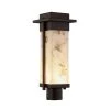 Alabaster Rocks! Collection - Pacific Family 1-Light Bronze, Brown, Yellow, Orange, Cream LED Outdoor Post Light by Justice Design -Justice Design Sales dark bronze justice design post light sets alr 7542w dbrz 64 1000